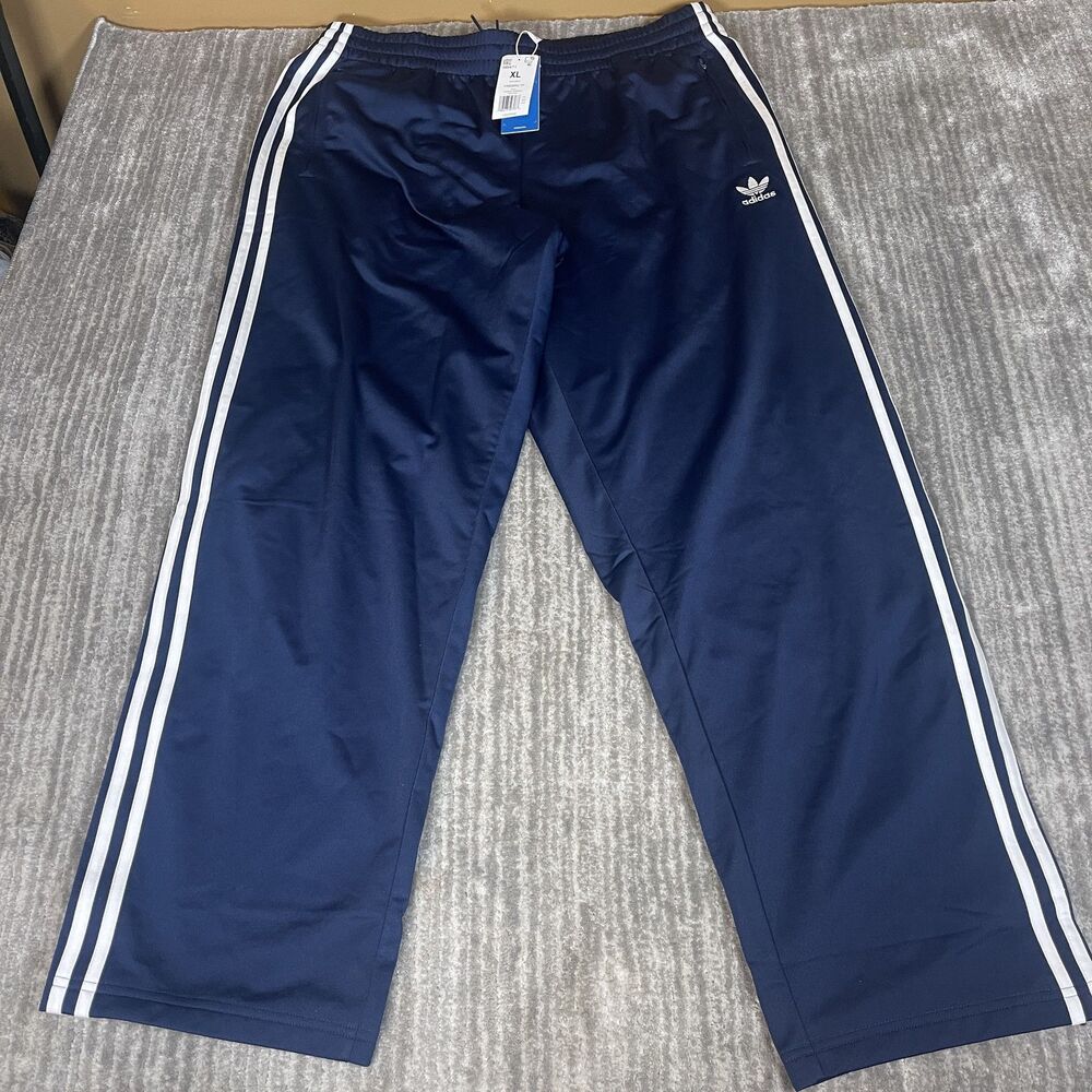 Adidas Firebird TP Track Pants Mens XL Blue Originals 3 Stripe Zip Hem IM9471